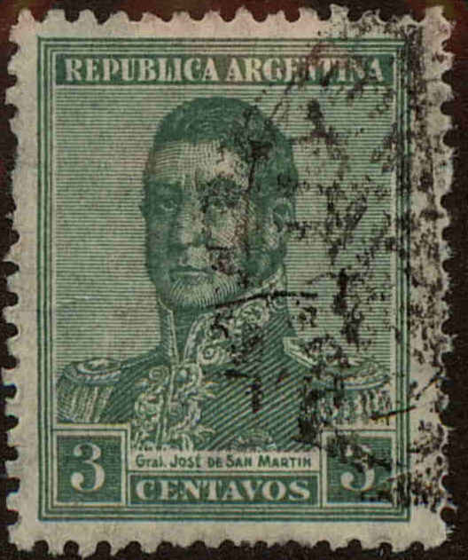 Front view of Argentina 326A collectors stamp