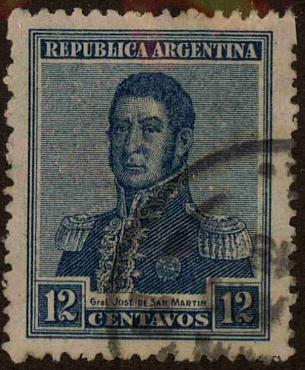 Front view of Argentina 330A collectors stamp