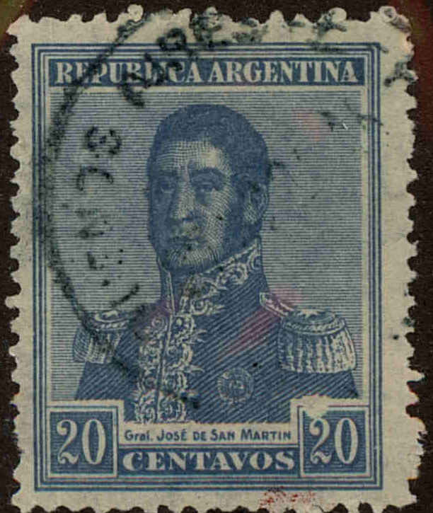 Front view of Argentina 331A collectors stamp