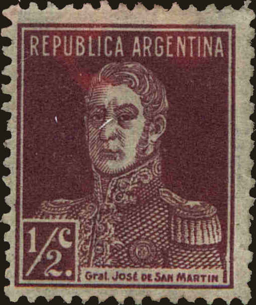 Front view of Argentina 340 collectors stamp