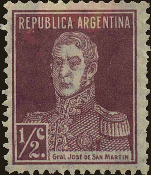 Front view of Argentina 340 collectors stamp