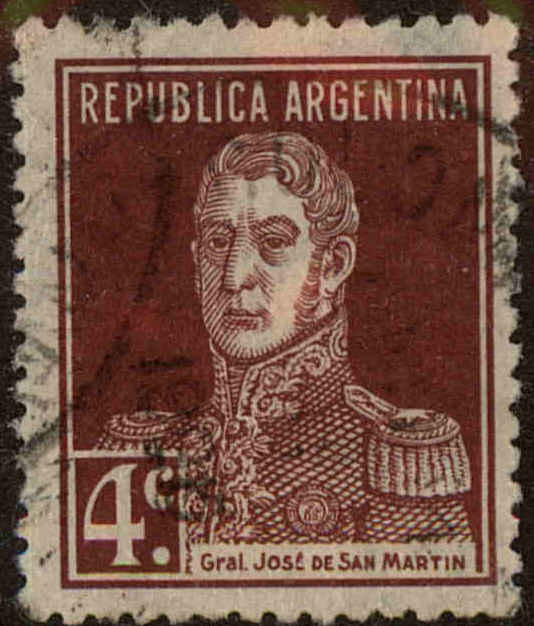 Front view of Argentina 344 collectors stamp