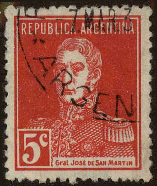 Front view of Argentina 328 collectors stamp