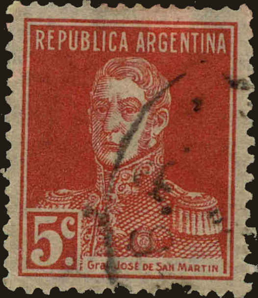 Front view of Argentina 345 collectors stamp