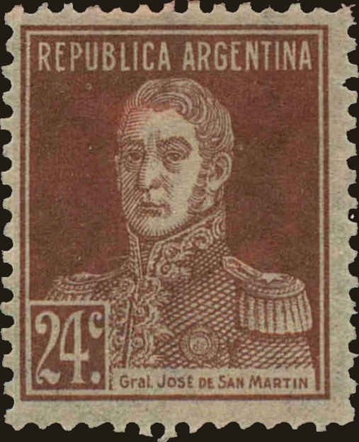 Front view of Argentina 349 collectors stamp