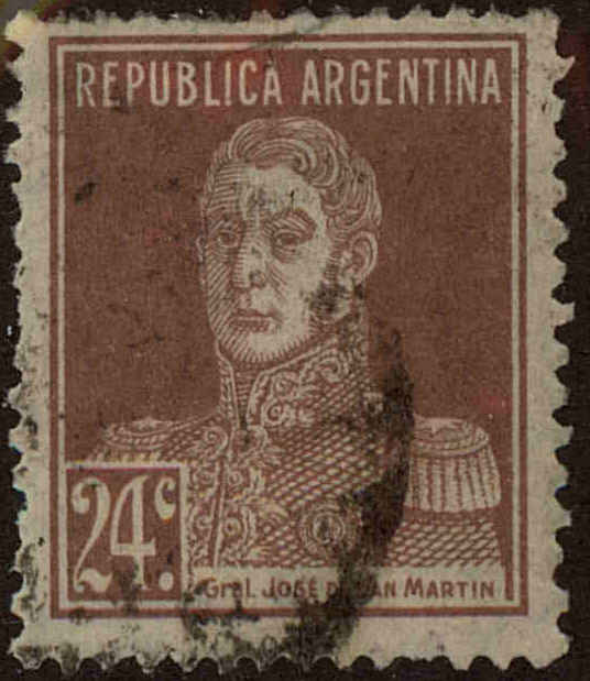 Front view of Argentina 349 collectors stamp