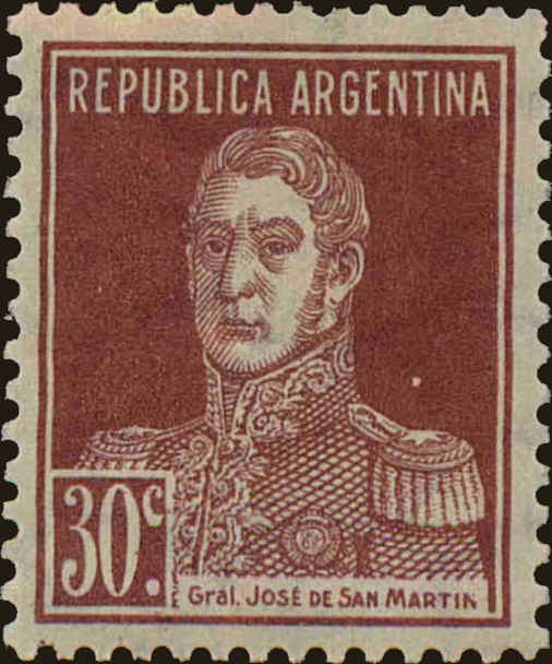 Front view of Argentina 351 collectors stamp