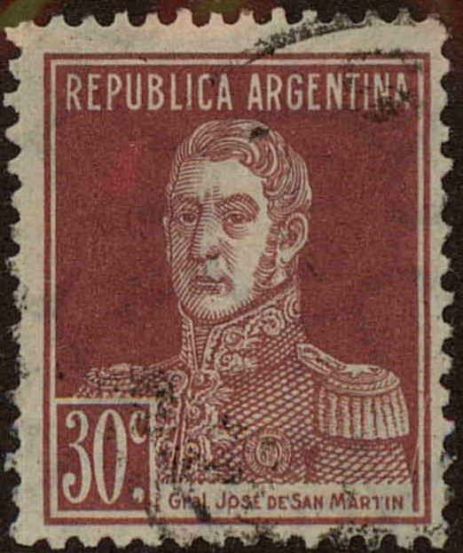 Front view of Argentina 351 collectors stamp