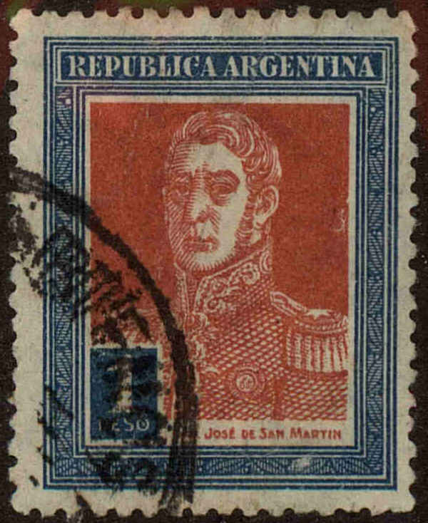 Front view of Argentina 353 collectors stamp