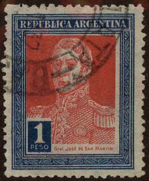 Front view of Argentina 353 collectors stamp