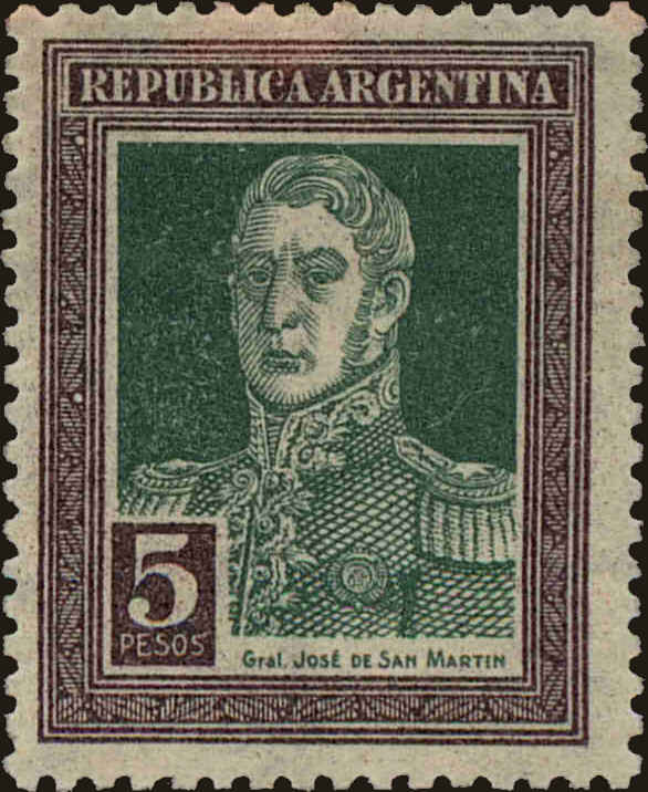 Front view of Argentina 354 collectors stamp