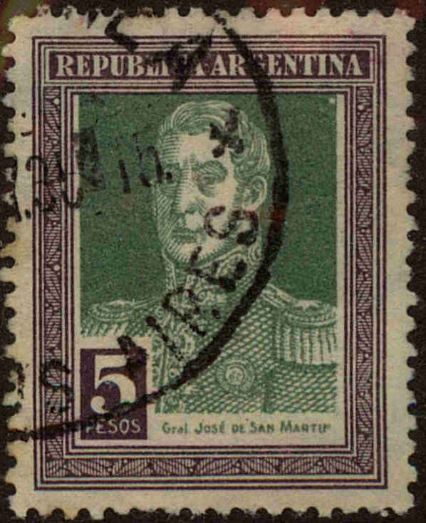 Front view of Argentina 354 collectors stamp