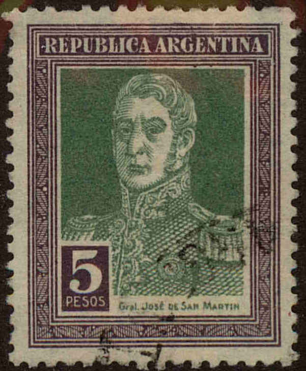 Front view of Argentina 354 collectors stamp