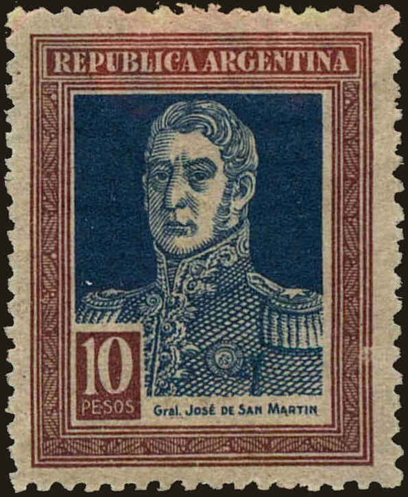 Front view of Argentina 337 collectors stamp