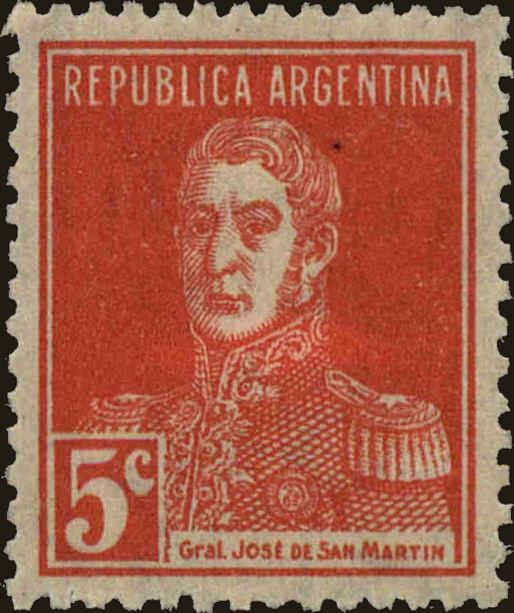 Front view of Argentina 345 collectors stamp