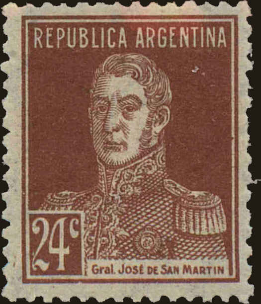 Front view of Argentina 349 collectors stamp