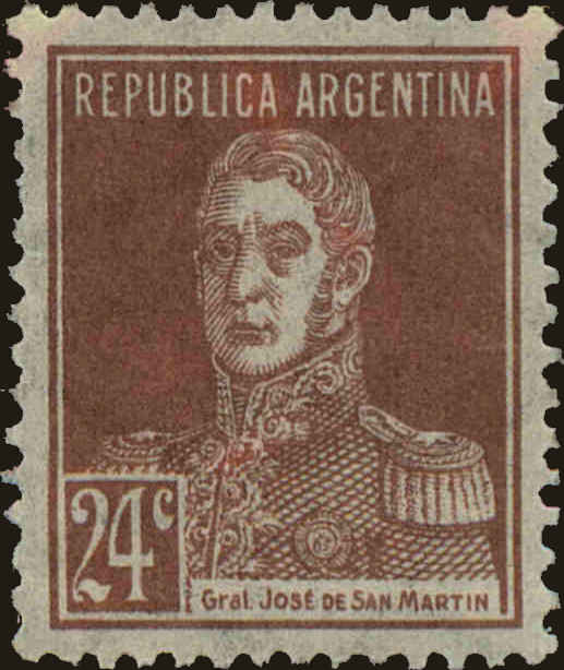Front view of Argentina 349 collectors stamp