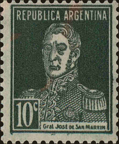 Front view of Argentina 346a collectors stamp