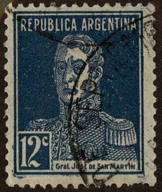 Front view of Argentina 347a collectors stamp