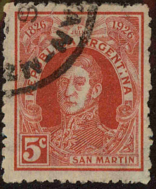 Front view of Argentina 359 collectors stamp