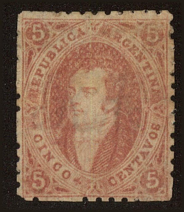 Front view of Argentina 11 collectors stamp