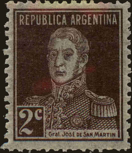 Front view of Argentina 364a collectors stamp
