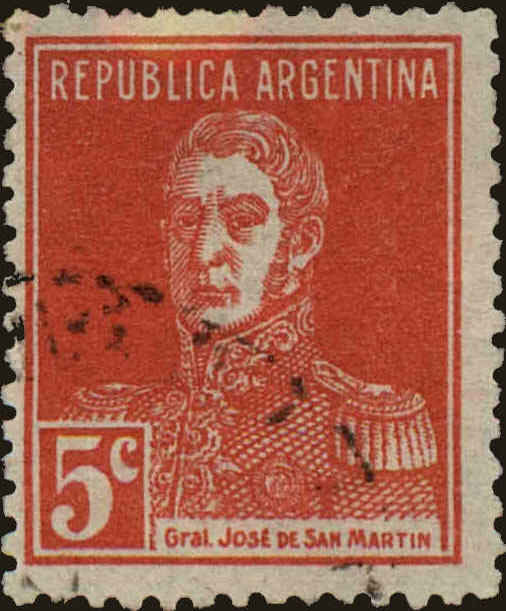 Front view of Argentina 365 collectors stamp