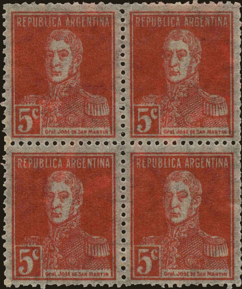 Front view of Argentina 365b collectors stamp