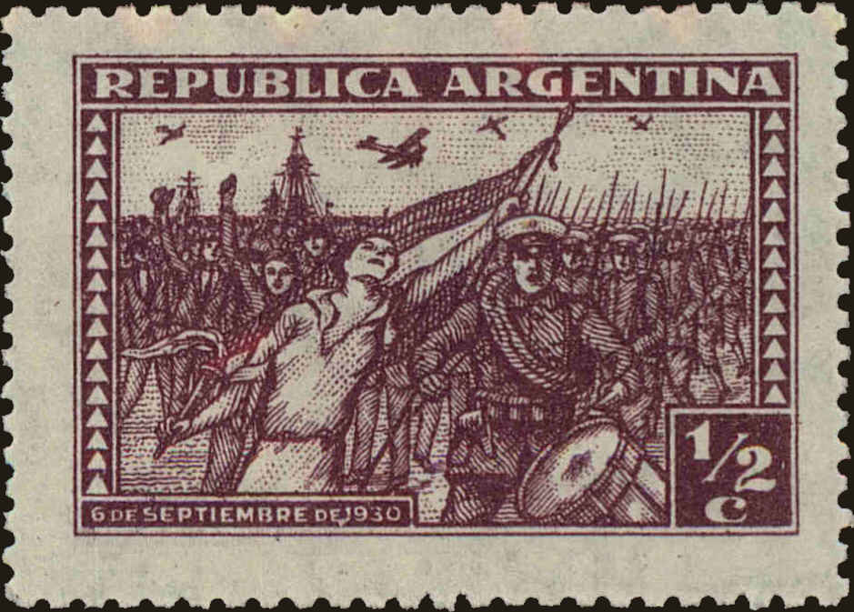 Front view of Argentina 393 collectors stamp