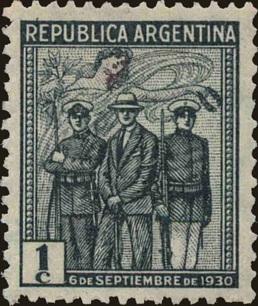 Front view of Argentina 375 collectors stamp