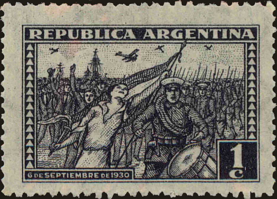 Front view of Argentina 394 collectors stamp