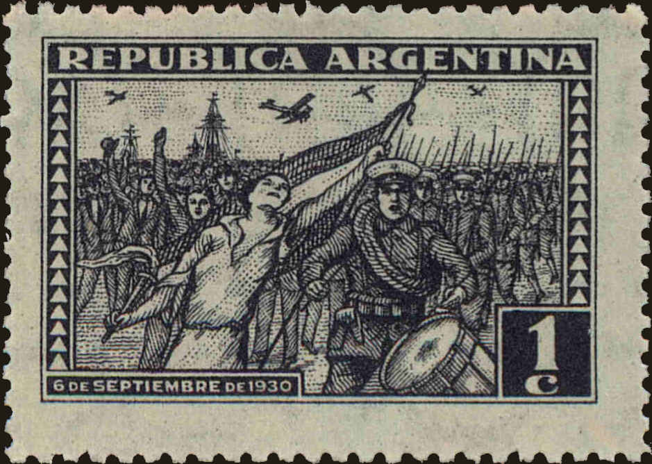 Front view of Argentina 394 collectors stamp