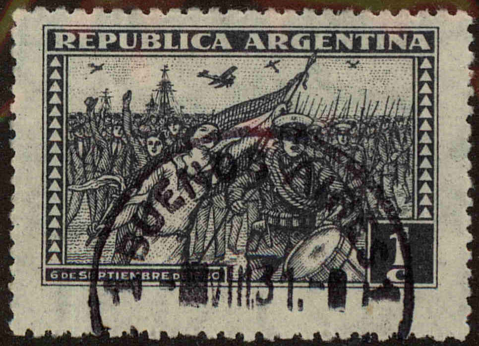 Front view of Argentina 394 collectors stamp