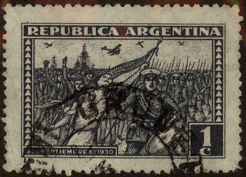 Front view of Argentina 394 collectors stamp