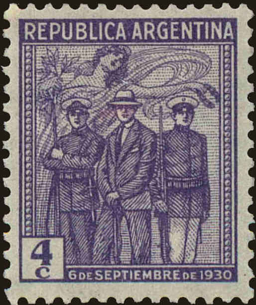 Front view of Argentina 378 collectors stamp