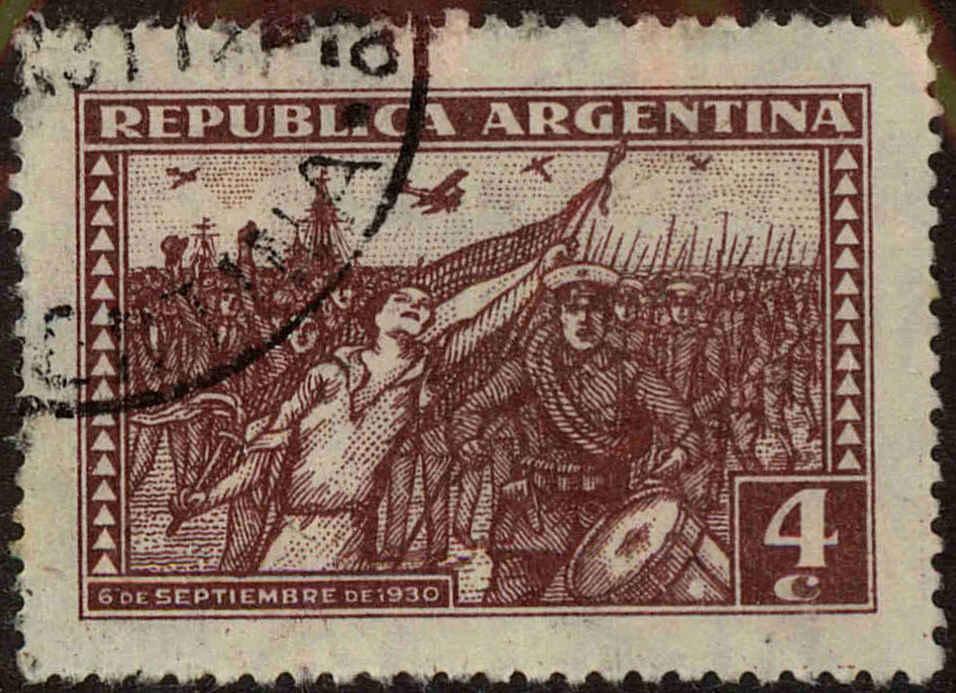 Front view of Argentina 396 collectors stamp