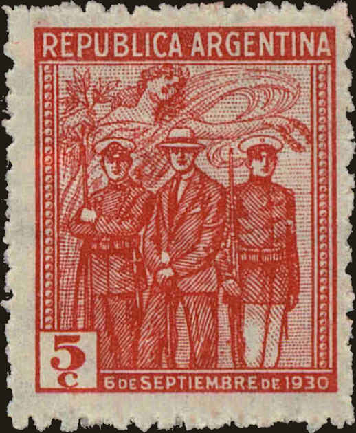 Front view of Argentina 379 collectors stamp