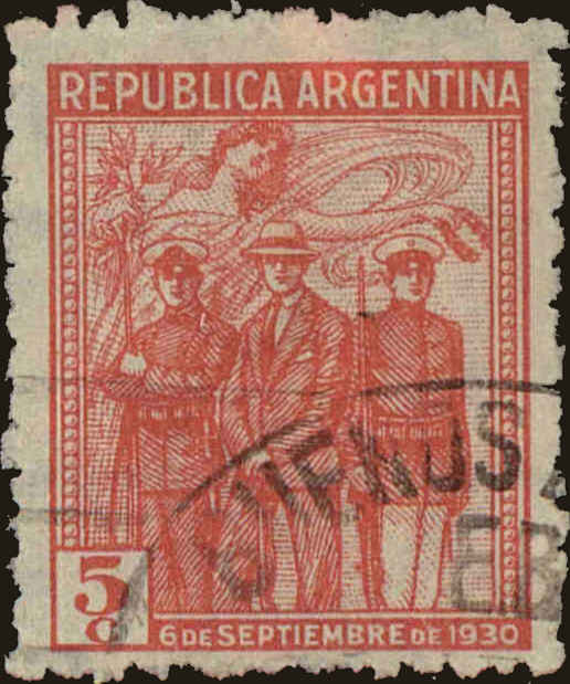 Front view of Argentina 379 collectors stamp