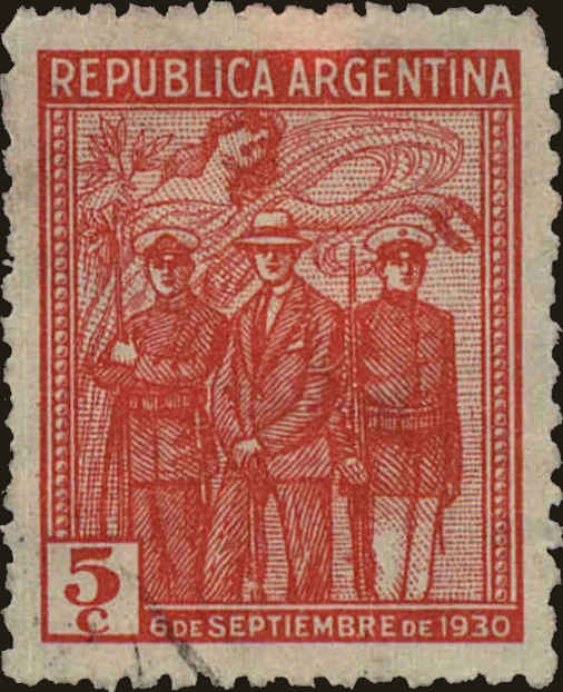 Front view of Argentina 379 collectors stamp