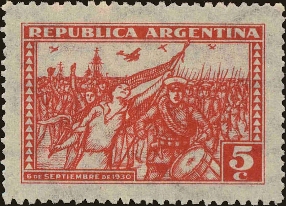 Front view of Argentina 397 collectors stamp