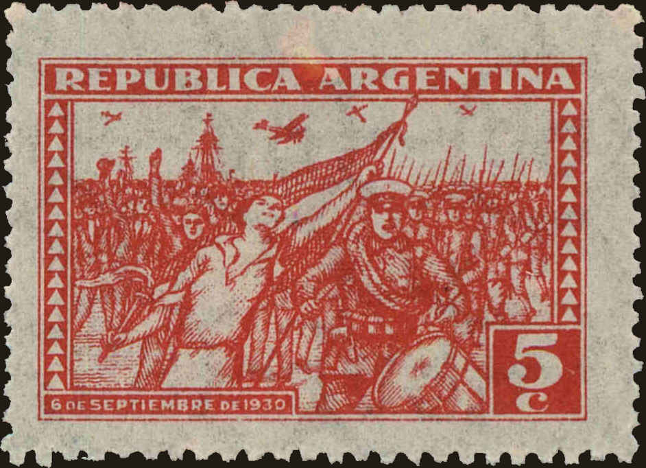 Front view of Argentina 397 collectors stamp