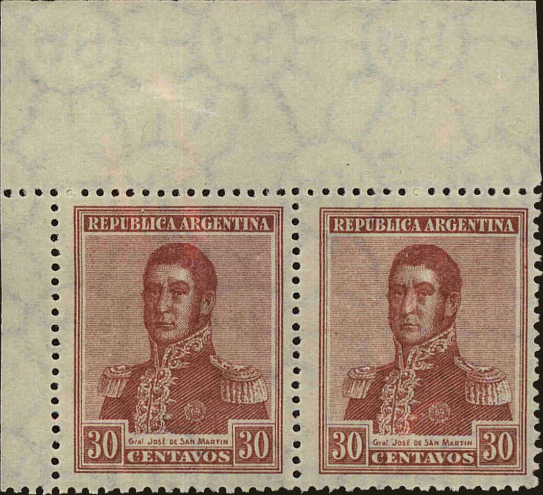Front view of Argentina 333A collectors stamp