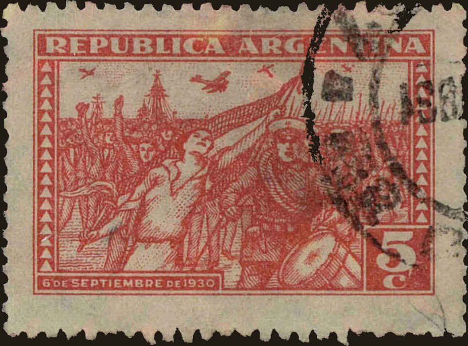 Front view of Argentina 397 collectors stamp