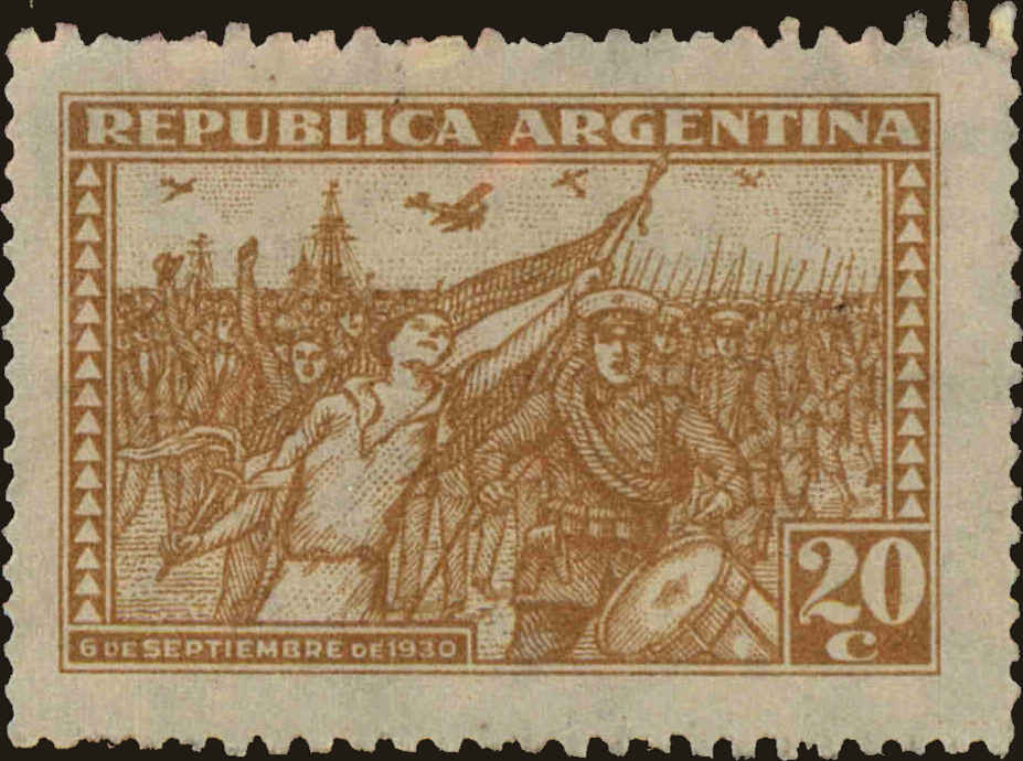 Front view of Argentina 382 collectors stamp