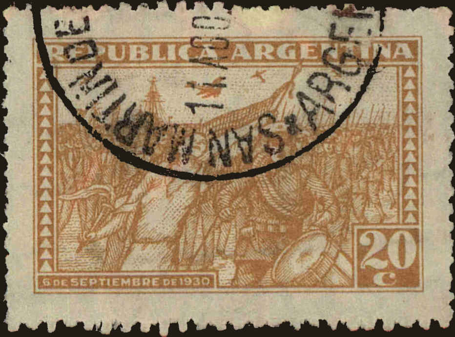 Front view of Argentina 382 collectors stamp