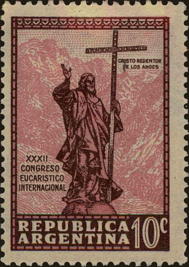 Front view of Argentina 414 collectors stamp