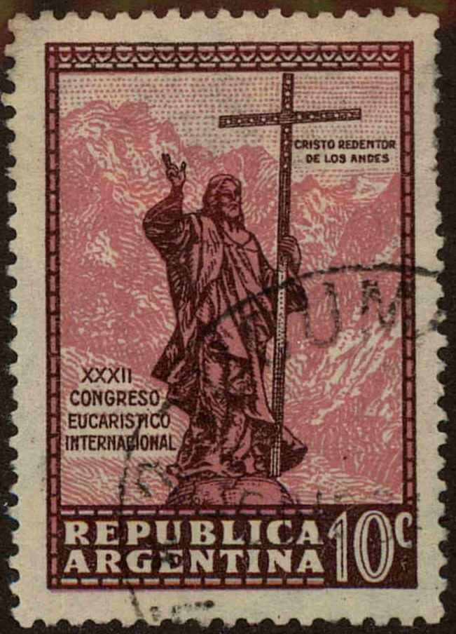 Front view of Argentina 414 collectors stamp