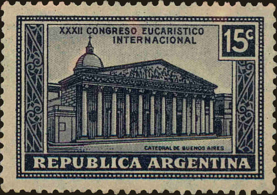 Front view of Argentina 415 collectors stamp