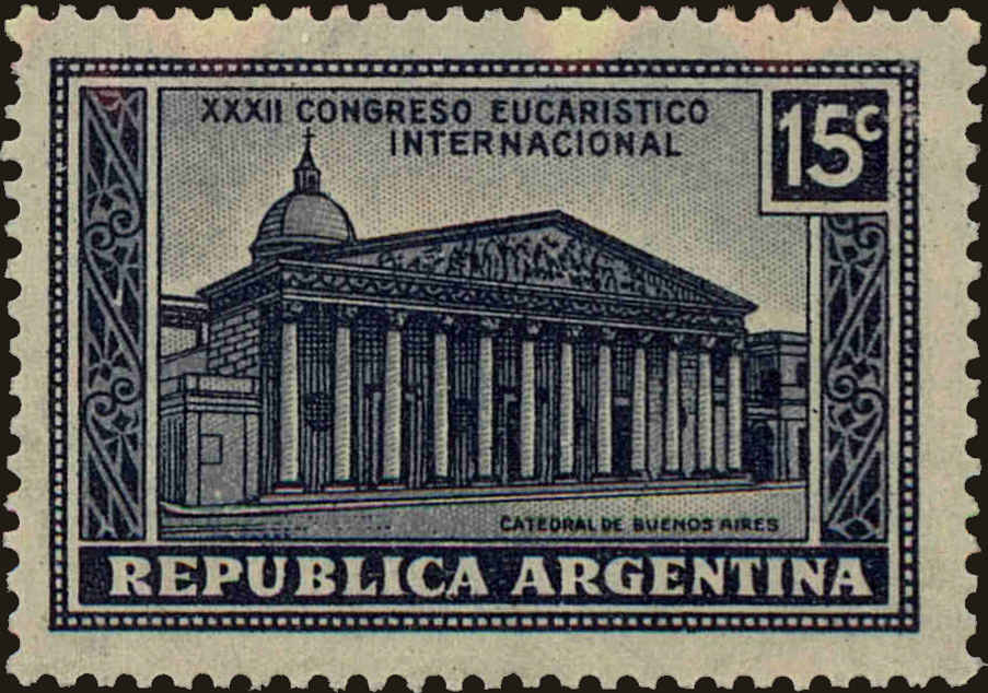 Front view of Argentina 415 collectors stamp