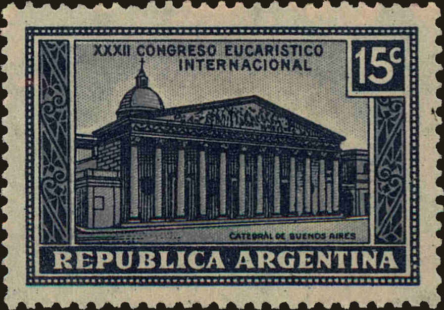 Front view of Argentina 415 collectors stamp